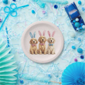 Golden Retriever Hunde Bunny Ears Pappteller (Party)