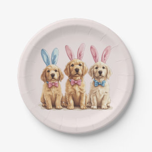 Golden Retriever Hunde Bunny Ears Pappteller
