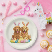 Golden Retriever Hunde Bunny Ears Pappteller (Party)