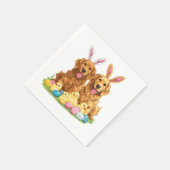 Golden Retriever Hunde Bunny Ears Serviette (Ecke)
