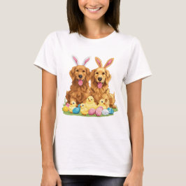 Golden Retriever Hunde Bunny Ears T-Shirt