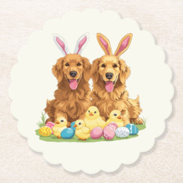 Golden Retriever Hunde Bunny Ears Untersetzer