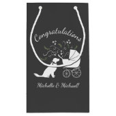 Golden Retriever Hunde Duschgeschlecht neutral Kleine Geschenktüte (Rückseite)