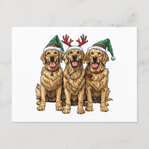 Golden Retriever Hunde Feiertagspostkarte