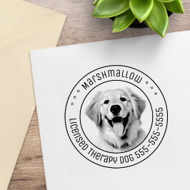 Golden Retriever Hunde Foto Runde Gummistempel