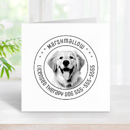 Golden Retriever Hunde Foto Runde Gummistempel