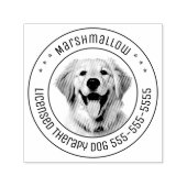 Golden Retriever Hunde Foto Runde Permastempel (Design)