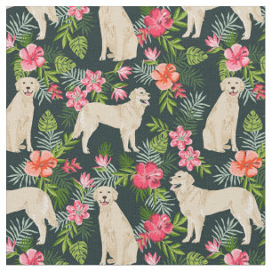 Golden Retriever Hunde hawaiy print Stoff