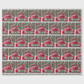 Golden Retriever Hunde in Retro Truck Geschenkpapier (Flach)