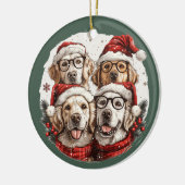 Golden Retriever Hunde Keramik Ornament (Links)