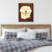 Golden Retriever Hunde Kunst Leinwanddruck (Insitu (Schlafzimmer))