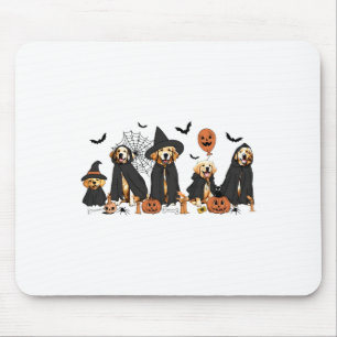 Golden Retriever Hunde Lovers Ghost Hexe Halloween Mousepad