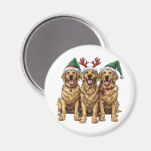 Golden Retriever Hunde Magnet (Vorderseite/Rückseite)