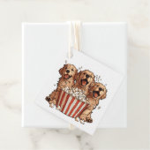 Golden Retriever Hunde Movie Popcorn Eimer Geschenkanhänger (Beispiel)