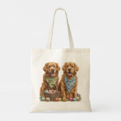 Golden Retriever Hunde Ostern Korb Tragetasche (Rückseite)