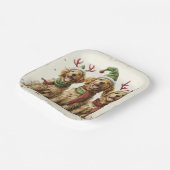 Golden Retriever Hunde Pappteller (Gewinkelt)