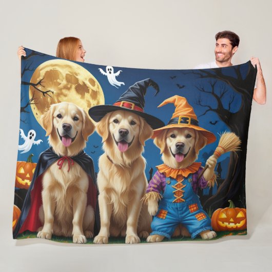 Golden Retriever Hunde Pumpkin Halloween Funny Fleecedecke (Beispiel)