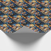 Golden Retriever Hunde Pumpkin Halloween Funny Geschenkpapier (Ecke)