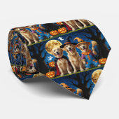 Golden Retriever Hunde Pumpkin Halloween Funny Krawatte (Gerollt)
