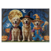 Golden Retriever Hunde Pumpkin Halloween Funny Schneidebrett (Vorderseite)