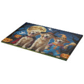 Golden Retriever Hunde Pumpkin Halloween Funny Schneidebrett (Ecke)