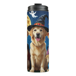 Golden Retriever Hunde Pumpkin Halloween Funny Thermosbecher