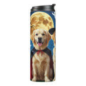 Golden Retriever Hunde Pumpkin Halloween Funny Thermosbecher (Nach links gedreht)