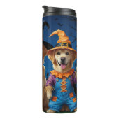 Golden Retriever Hunde Pumpkin Halloween Funny Thermosbecher (Nach rechts gedreht)