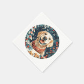 Golden Retriever Hunde Serviette (Ecke)