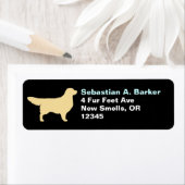 Golden Retriever Hunde Silhouette Rücksendeadresse (Insitu)