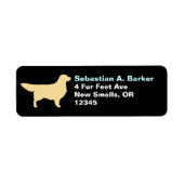 Golden Retriever Hunde Silhouette Rücksendeadresse (Vorne)