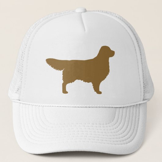 Golden Retriever Hunde Silhouette Truckerkappe (Vorderseite)