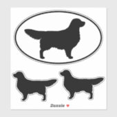 Golden Retriever Hunde Silhouetten Vinyl Sticker S (Blatt)