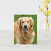 Golden Retriever - Hunde Sympathie Card Karte (Gelbe Blume)