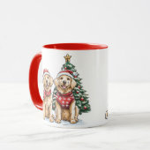 Golden Retriever Hunde Tasse (Vorderseite Links)