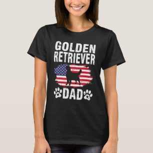 Golden Retriever Hunde Vater Happy Fathers Dogs Da T-Shirt