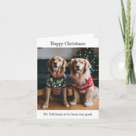 Golden Retriever Hunde Weihnachtskarte Karte