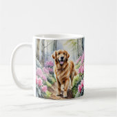Golden Retriever Hunde Zucht Wasserfarbe Kaffeetasse (Links)