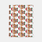 Golden Retriever Hunde Zucht Weihnachten Fleecedecke (Vorderseite)