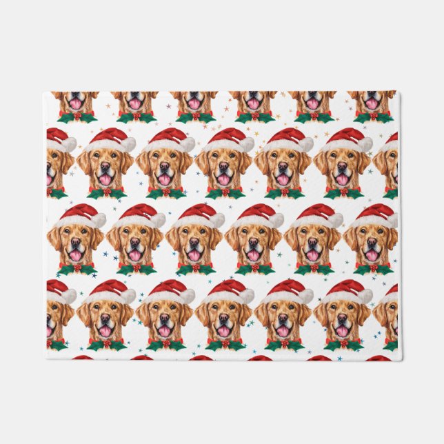 Golden Retriever Hunde Zucht Weihnachten Fußmatte (Vorderseite)