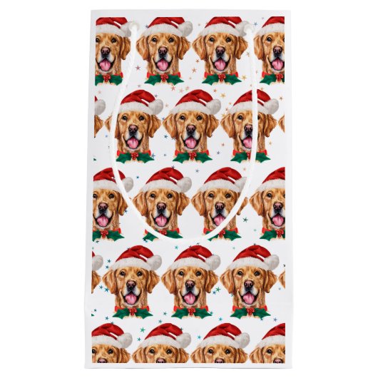 Golden Retriever Hunde Zucht Weihnachten Kleine Geschenktüte (Vorderseite)
