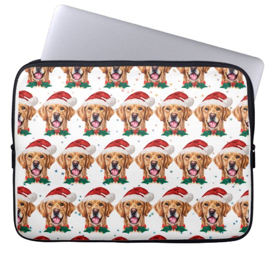 Golden Retriever Hunde Zucht Weihnachten Laptopschutzhülle (Vorderseite)