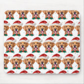 Golden Retriever Hunde Zucht Weihnachten Mousepad (Vorne)