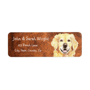 Golden retriever-Hundeadressen-Etikett