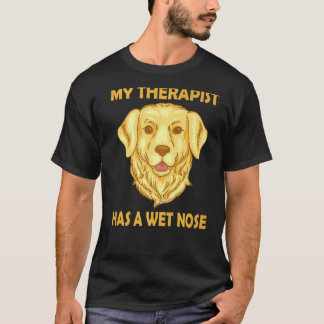 Golden Retriever Hundefrau Mein Therapeut hat ein T-Shirt