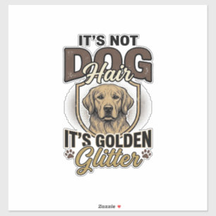 Golden Retriever Hundehaar Vintage Lustiges Shirt  Aufkleber