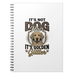 Golden Retriever Hundehaar Vintage Lustiges Shirt Notizblock