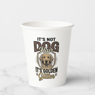 Golden Retriever Hundehaar Vintage Lustiges Shirt  Pappbecher