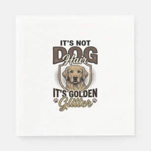 Golden Retriever Hundehaar Vintage Lustiges Shirt Serviette