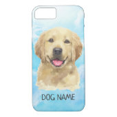 Golden retriever-Hundehaustier-Tier-Aquarell Case-Mate iPhone Hülle (Rückseite)